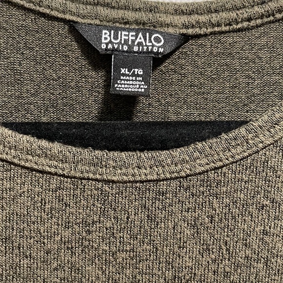 Buffalo David Bitton Navy Green long sleeve shirt XL - Picture 2 of 6